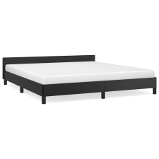 vidaXL fekete műbőr ágykeret fejtámlával 180x200 cm (347513) ágy és ágykellék