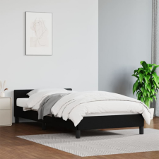 vidaXL Fekete műbőr ágykeret fejtámlával 90x190 cm ágy és ágykellék
