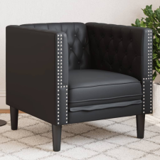vidaXL fekete műbőr Chesterfield kanapé bútor