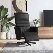 vidaXL fekete műbőr dönthető fotel lábtartóval bútor