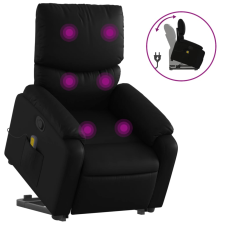 vidaXL fekete műbőr dönthető masszázs- és állófotel (3204893) masszázsfotel