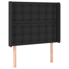 vidaXL fekete műbőr fejtámla szárnyakkal 103x16x118/128 cm (3119664) ágy és ágykellék