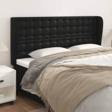 vidaXL fekete műbőr fejtámla szárnyakkal 163 x 23 x 118/128 cm ágy és ágykellék