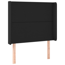 vidaXL fekete műbőr fejtámla szárnyakkal 83x16x118/128 cm (3119372) ágy és ágykellék