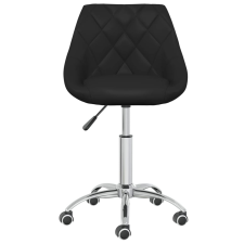 vidaXL fekete műbőr forgó étkezőszék (3088686) bútor