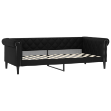vidaXL fekete műbőr kanapéágy 100 x 200 cm (354230) ágy és ágykellék