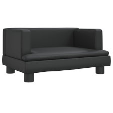 vidaXL fekete műbőr kutyaágy 60 x 40 x 30 cm (171913) szállítóbox, fekhely kutyáknak