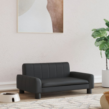 vidaXL fekete műbőr kutyaágy 70 x 45 x 30 cm szállítóbox, fekhely kutyáknak