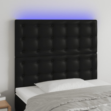 vidaXL fekete műbőr LED-es fejtámla 100x5x118/128 cm ágy és ágykellék