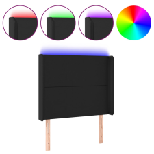 vidaXL fekete műbőr LED-es fejtámla 103x16x118/128 cm (3123852) ágy és ágykellék