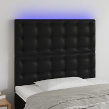 vidaXL fekete műbőr LED-es fejtámla 90x5x118/128 cm ágy és ágykellék