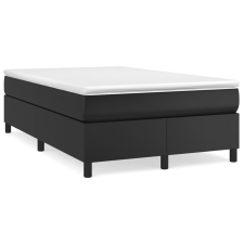 vidaXL fekete műbőr rugós ágy matraccal 120x190 cm ágy és ágykellék