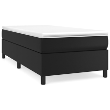 vidaXL fekete műbőr rugós ágy matraccal 80 x 200 cm (3144572) ágy és ágykellék