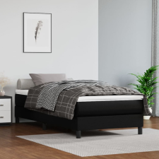 vidaXL fekete műbőr rugós ágykeret 90x200 cm ágy és ágykellék