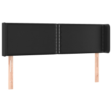 vidaXL fekete műbőr szárnyas fejtámla 147x16x78/88 cm (3118718) ágy és ágykellék