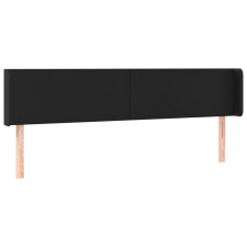 vidaXL fekete műbőr szárnyas fejtámla 163x16x78/88 cm (3118584) ágy és ágykellék