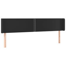 vidaXL fekete műbőr szárnyas fejtámla 163x16x78/88 cm (3118724) ágy és ágykellék