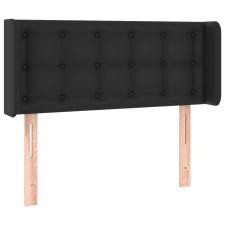 vidaXL fekete műbőr szárnyas fejtámla 83x16x78/88 cm (3118840) ágy és ágykellék