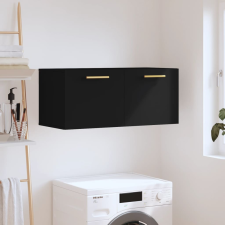 vidaXL fekete műfa faliszekrény 80 x 36,5 x 35 cm bútor