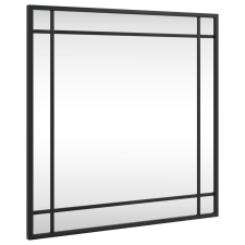 vidaXL fekete négyzet alakú vas fali tükör 50 x 50 cm (358634) bútor