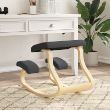 vidaXL fekete nyír furnérlemez térdeplőszék 48 x 71 x 51 cm térdeplőszék