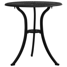 vidaXL fekete öntött alumínium kerti asztal 62 x 62 x 65 cm kerti bútor