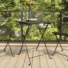 vidaXL fekete összecsukható polyrattan bisztróasztal 55 x 54 x 71 cm kerti bútor