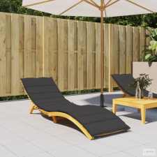 vidaXL Fekete oxford szövet napozóágy párna 200 x 50 x 3 cm kerti bútor