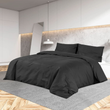 vidaXL fekete pamut ágyneműhuzat-garnitúra 200 x 200 cm lakástextília