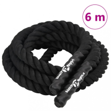vidaXL fekete poliészter edzőkötél 6 m 4,5 kg fitness eszköz
