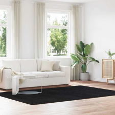 vidaXL fekete poliészter hosszú szálú bozontos szőnyeg 200x290 cm lakástextília