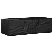 vidaXL fekete polietilén kerti párnatároló zsák 135 x 40 x 55 cm kerti bútor