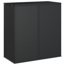 vidaXL fekete polietilén rattan kerti párnatartó láda 100x49x103,5 cm kerti tárolás