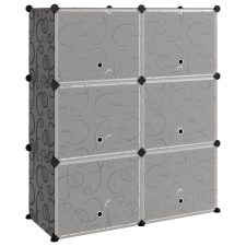 vidaXL fekete polipropilén cipőtartó 84,5 x 31 x 93,5 cm (340566) bútor