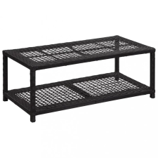 vidaXL Fekete polyrattan cipőtároló pad 80 x 40 x 30 cm munkavédelmi cipő