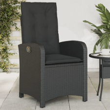 vidaXL fekete polyrattan dönthető kerti szék párnával kerti bútor