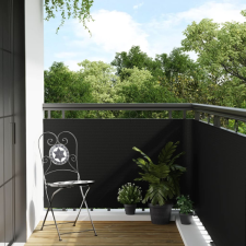 vidaXL fekete polyrattan erkélyparaván 600x90 cm kerti bútor