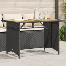 vidaXL Fekete polyrattan falapos kerti asztal 110 x 68 x 70 cm kerti bútor