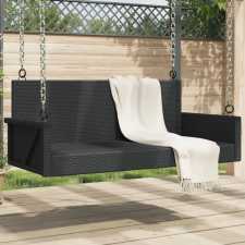vidaXL Fekete polyrattan hintapad 119 x 56 x 48 cm hintaágy