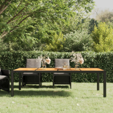 vidaXL fekete polyrattan kerti asztal 250 x 100 x 75 cm kerti bútor