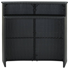 vidaXL fekete polyrattan kerti bárasztal 120 x 55 x 110 cm (313468) kerti bútor