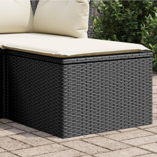 vidaXL fekete polyrattan kerti szék párnával 55 x 55 x 37 cm kerti bútor