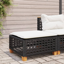vidaXL fekete polyrattan kerti szék párnával 63,5 x 56 x 32 cm kerti bútor
