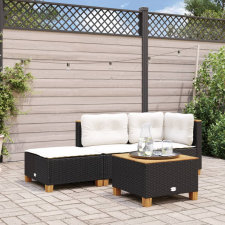vidaXL fekete polyrattan kerti szék párnával 63,5 x 56 x 32 cm kerti bútor