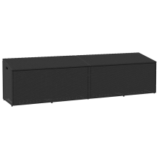 vidaXL fekete polyrattan kerti tárolóláda 220x50x58 cm kerti tárolás