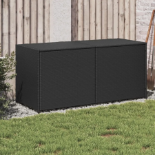 vidaXL fekete polyrattan kerti tárolóláda 283 L kerti tárolás