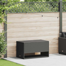 vidaXL fekete polyrattan kültéri párna doboz 100x55x55,5 cm kerti tárolás