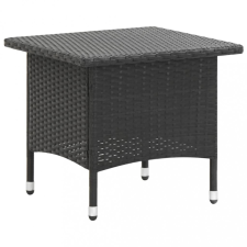 vidaXL Fekete polyrattan teázóasztal 50 x 50 x 47 cm kerti bútor
