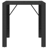 vidaXL Fekete polyrattan üveglapos bárasztal 105 x 80 x 110 cm