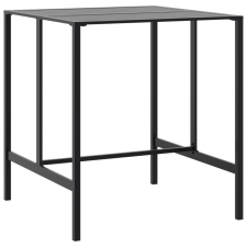 vidaXL fekete porszórt acél bárasztal 100 x 100 x 110 cm kerti bútor